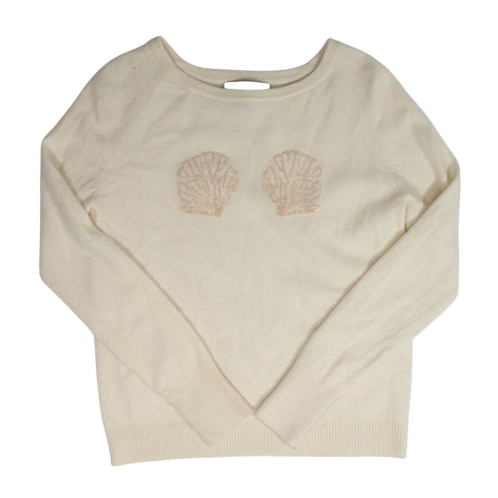 Catnip & Seaweed The Broken Shell Cashmere Sweater in White